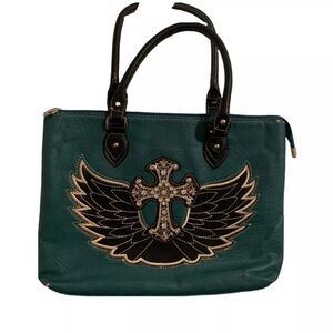 2000s turquoise Montana west vintage gemstone cross purse